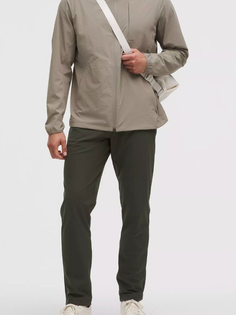 Lululemon ABC Pant Men’s 32 Slim Fit Olive Green Warpstreme 5 Pocket Zip Pocket